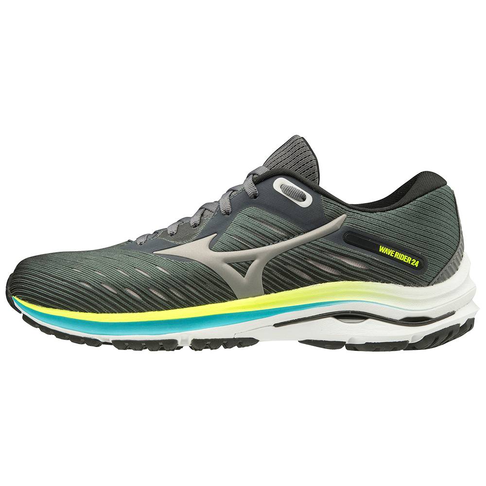 Mizuno Women's Wave Rider 24 D (Wide) Running Shoes deep Green (411230-IJP)